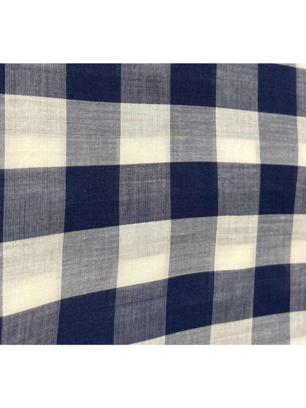 Blue & White Gingham Checkered Cotton Fabric - 1/2 yard x 58" Sewing Quilting